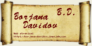 Borjana Davidov vizit kartica